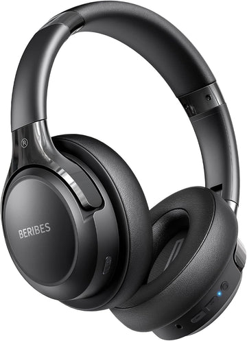 BERIBES Bluetooth Headphones Over Ear, 65H Playtime and 6 EQ Music Modes Wireless Headphones with Microphone