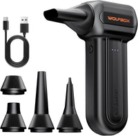 WOLFBOX MF60 Compressed Air Duster, 3-Speed Adjustable, Electric, Cordless